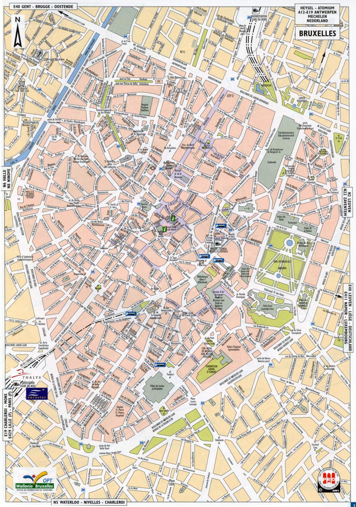 карта улиц Брюсселя