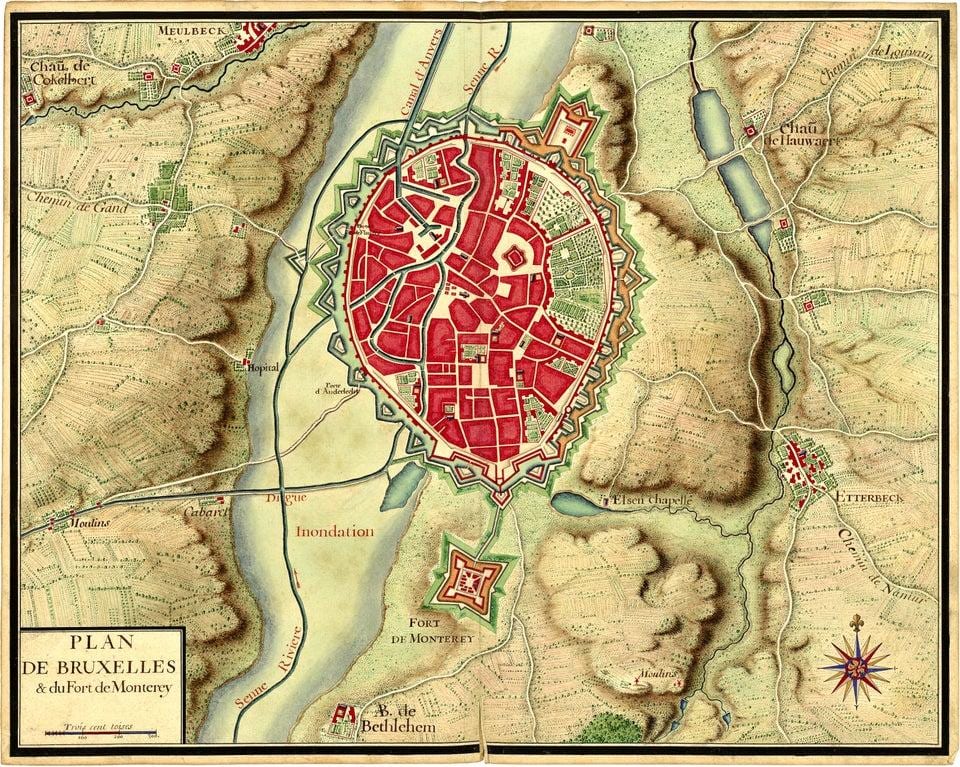 историческая карта Брюсселя